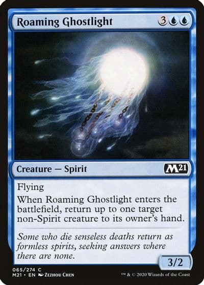Roaming Ghostlight Core Set 2021 Magic card