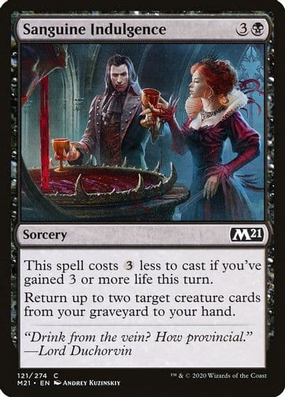 Sanguine Indulgence Core Set 2021 Magic card
