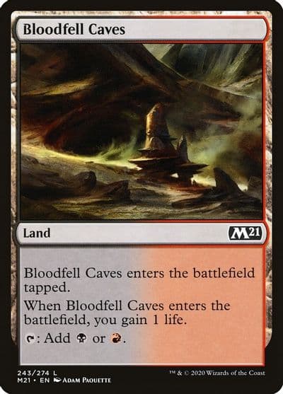 Bloodfell Caves Core Set 2021 Magic card