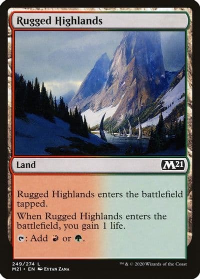 Rugged Highlands Core Set 2021 Magic card