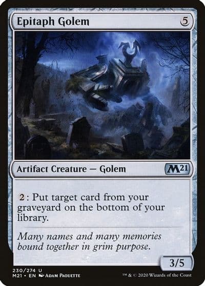 Epitaph Golem Core Set 2021 Magic card