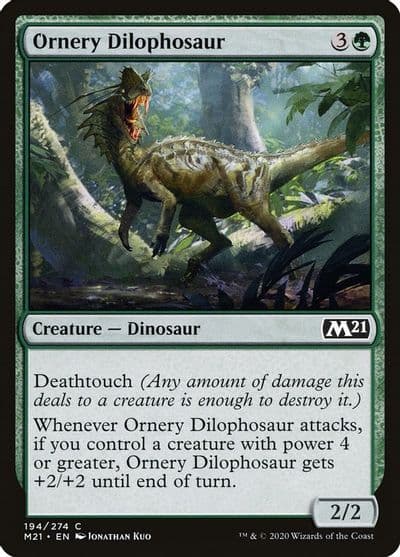 Ornery Dilophosaur Core Set 2021 Magic card