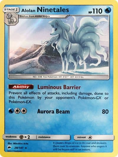 Alolan Ninetales (Water Web Holo) Miscellaneous Cards & Products Pokemon card