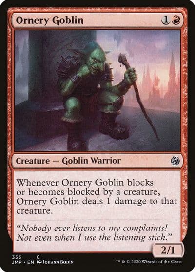 Ornery Goblin Jumpstart Magic card