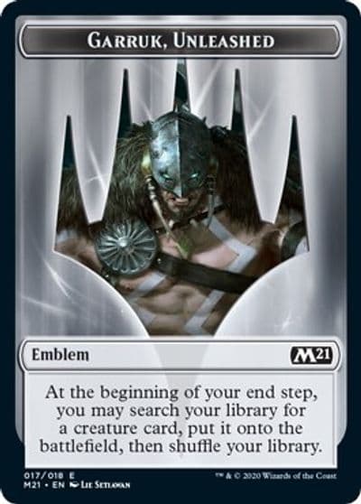 Emblem Garruk Unleashed Core Set 2021 Magic card