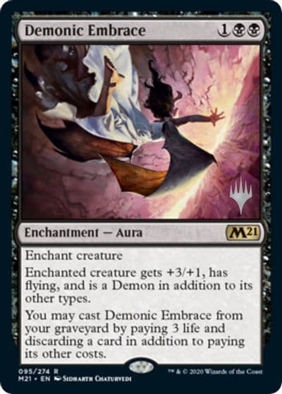 Demonic Embrace Promo Pack: Core Set 2021 Magic card