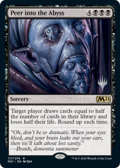 Peer into the Abyss Promo Pack: Core Set 2021 Magic card