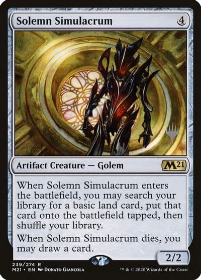 Solemn Simulacrum Promo Pack: Core Set 2021 Magic card