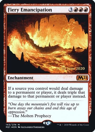 Fiery Emancipation Prerelease Cards Magic card