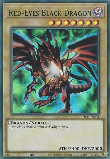 Red Eyes Black Dragon Green Legendary Duelists: Season 1 Yu-Gi-Oh! card