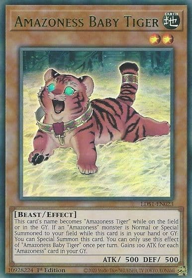 Amazoness Baby Tiger Green Legendary Duelists: Season 1 Yu-Gi-Oh! card