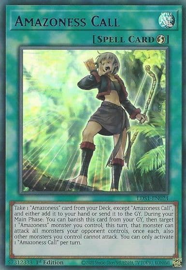 Amazoness Call Blue Legendary Duelists: Season 1 Yu-Gi-Oh! card