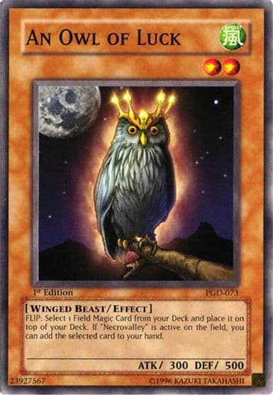 An Owl of Luck Pharaonic Guardian Yu-Gi-Oh! card