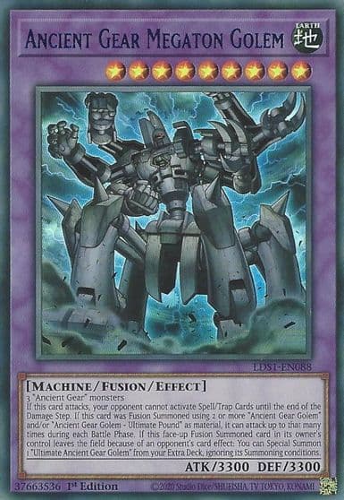 Ancient Gear Megaton Golem Blue Legendary Duelists: Season 1 Yu-Gi-Oh! card