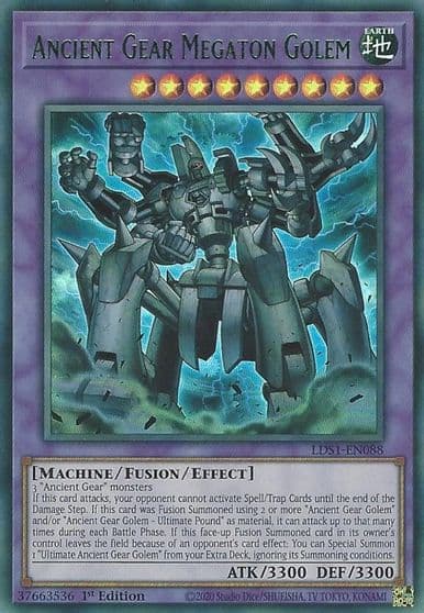 Ancient Gear Megaton Golem Green Legendary Duelists: Season 1 Yu-Gi-Oh! card