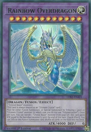 Rainbow Overdragon Green Legendary Duelists: Season 1 Yu-Gi-Oh! card