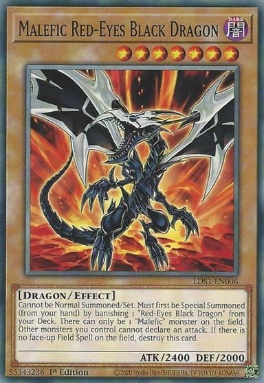 Malefic Red Eyes Black Dragon Legendary Duelists: Season 1 Yu-Gi-Oh! card