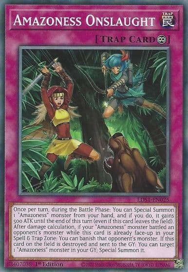 Amazoness Onslaught Legendary Duelists: Season 1 Yu-Gi-Oh! card