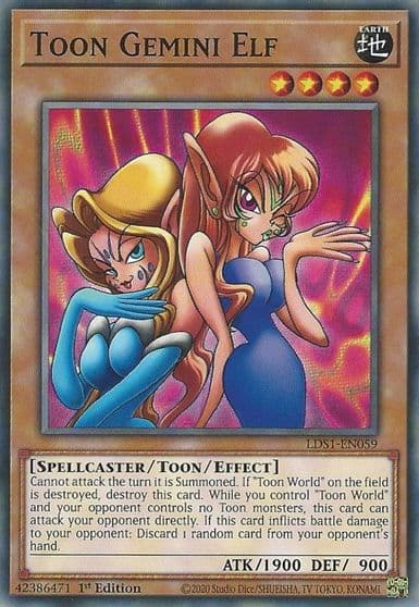 Toon Gemini Elf Legendary Duelists: Season 1 Yu-Gi-Oh! card
