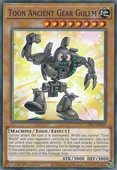 Toon Ancient Gear Golem Legendary Duelists: Season 1 Yu-Gi-Oh! card