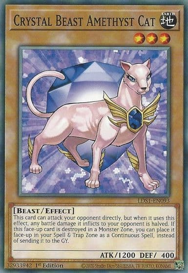 Crystal Beast Amethyst Cat Legendary Duelists: Season 1 Yu-Gi-Oh! card