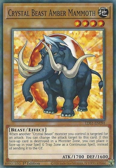 Crystal Beast Amber Mammoth Legendary Duelists: Season 1 Yu-Gi-Oh! card