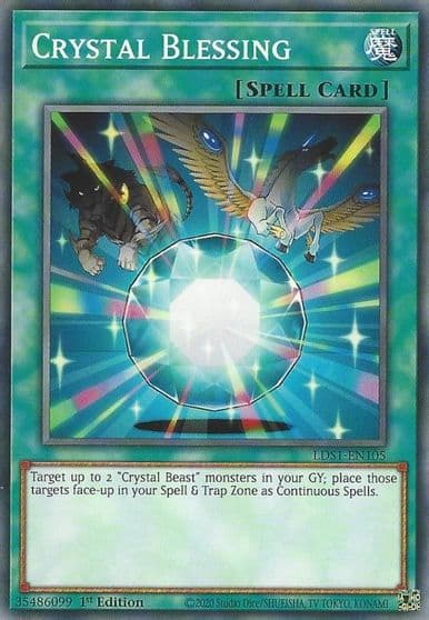 Crystal Blessing Legendary Duelists: Season 1 Yu-Gi-Oh! card