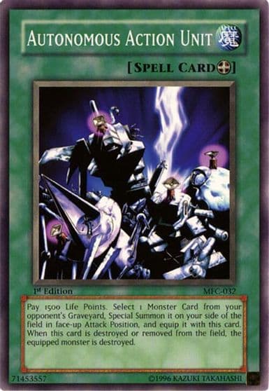 Autonomous Action Unit Magician's Force Yu-Gi-Oh! card