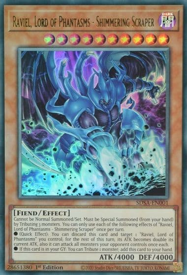 Raviel Lord of Phantasms Shimmering Scraper Structure Deck: Sacred Beasts Yu-Gi-Oh! card