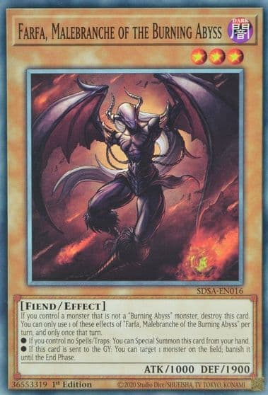 Farfa Malebranche of the Burning Abyss Structure Deck: Sacred Beasts Yu-Gi-Oh! card