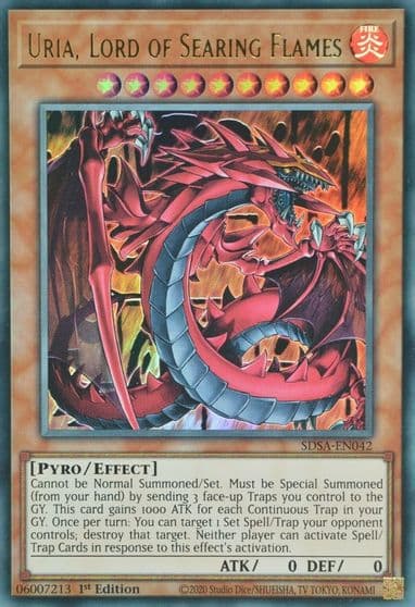 Uria Lord of Searing Flames Structure Deck: Sacred Beasts Yu-Gi-Oh! card