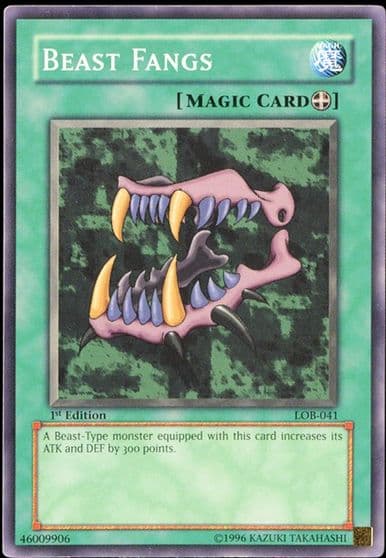 Beast Fangs The Legend of Blue Eyes White Dragon Yu-Gi-Oh! card