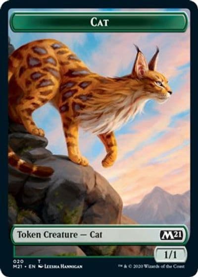 Cat 020 Zombie Double Sided Token Core Set 2021 Magic card