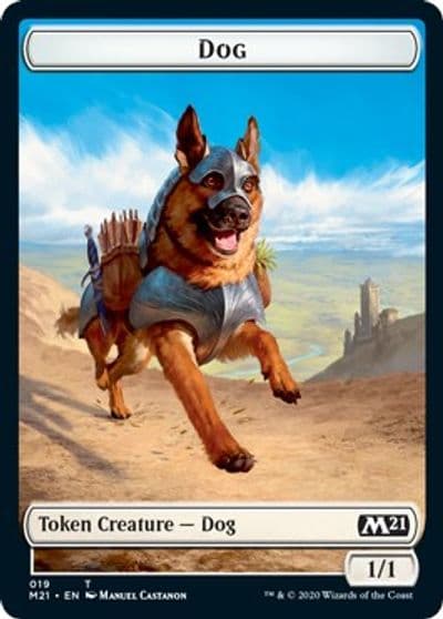Dog Griffin Double Sided Token Core Set 2021 Magic card