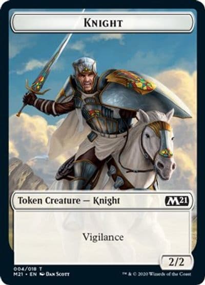 Knight Soldier Double Sided Token Core Set 2021 Magic card