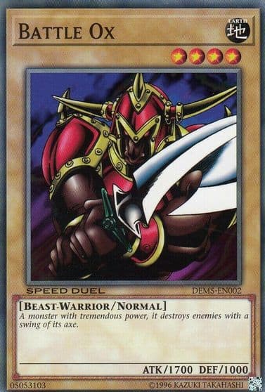 Battle Ox Speed Duel Demo Deck Yu-Gi-Oh! card