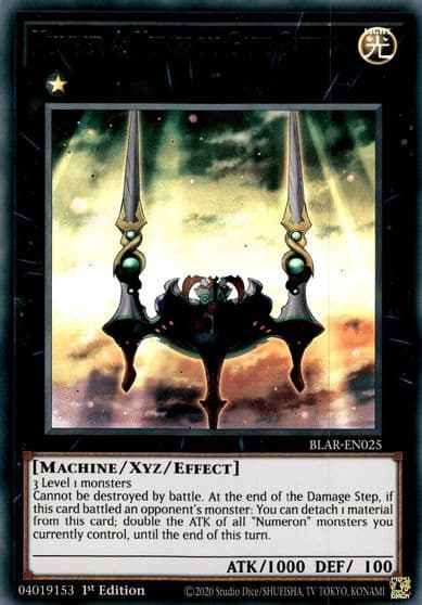 Number 4 Numeron Gate Catvari Battles of Legend: Armageddon Yu-Gi-Oh! card