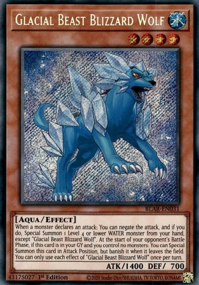 Glacial Beast Blizzard Wolf Battles of Legend: Armageddon Yu-Gi-Oh! card