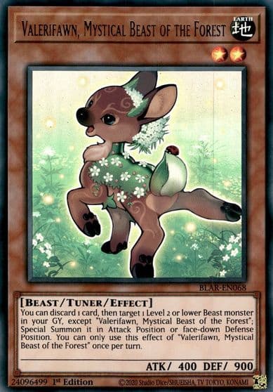 Valerifawn Mystical Beast of the Forest Battles of Legend: Armageddon Yu-Gi-Oh! card
