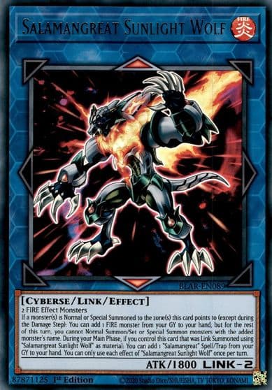 Salamangreat Sunlight Wolf Battles of Legend: Armageddon Yu-Gi-Oh! card