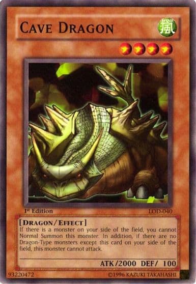 Cave Dragon Legacy of Darkness Yu-Gi-Oh! card