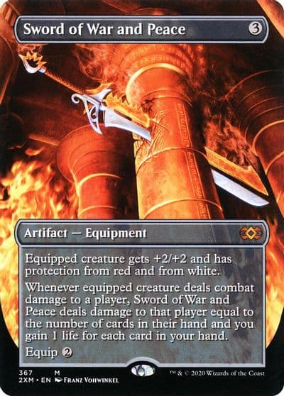 Sword of War and Peace Borderless Double Masters Magic card