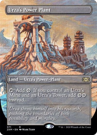 Urzas Power Plant Borderless Double Masters Magic card