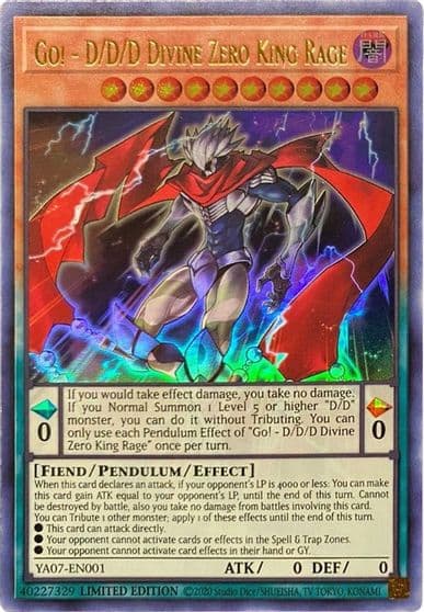Go D D D Divine Zero King Rage Yu-Gi-Oh! ARC-V Promo Cards Yu-Gi-Oh! card