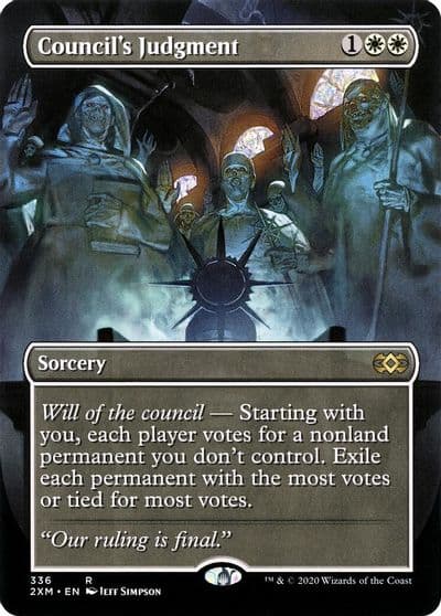 Councils Judgment Borderless Double Masters Magic card