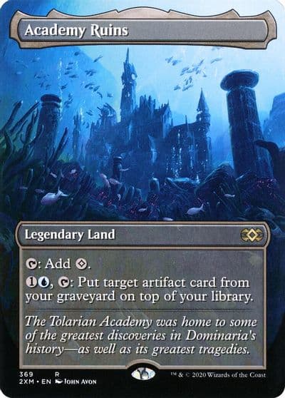 Academy Ruins Borderless Double Masters Magic card