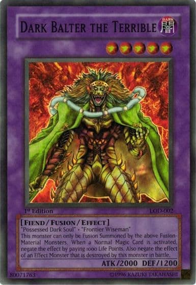 Dark Balter the Terrible Legacy of Darkness Yu-Gi-Oh! card