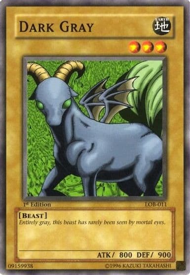 Dark Gray The Legend of Blue Eyes White Dragon Yu-Gi-Oh! card