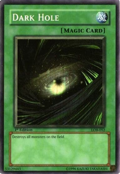 Dark Hole Magic The Legend of Blue Eyes White Dragon Yu-Gi-Oh! card