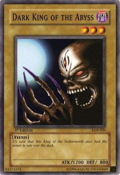 Dark King of the Abyss The Legend of Blue Eyes White Dragon Yu-Gi-Oh! card